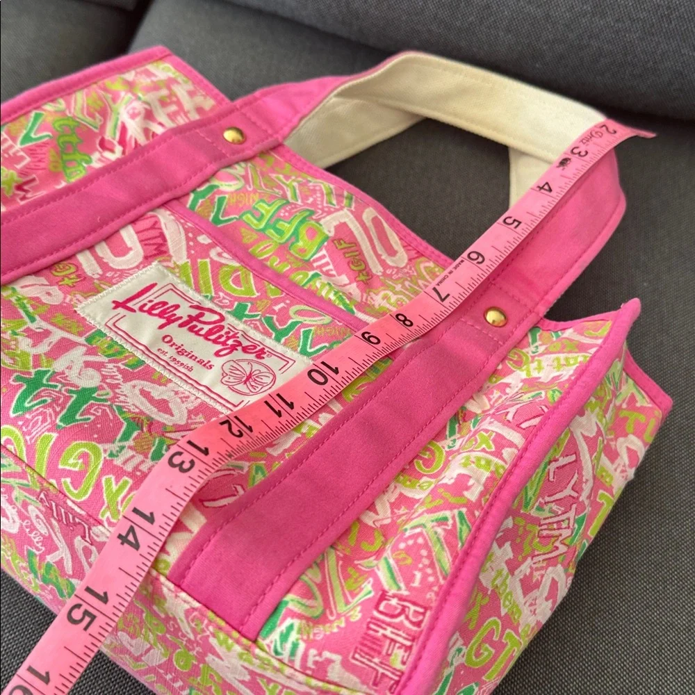 NWOT Lilly Pulitzer Originals All Over Print Small Canvas Bag Girly Preppy - Picture 7 of 9